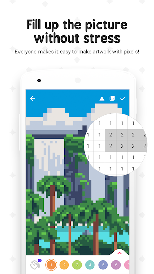 Pixel ColorFil: Color by Number Free Coloring Book Screenshot 2