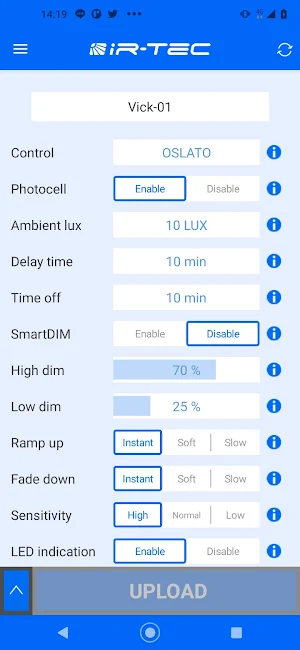 IR-TEC sensor config Screenshot 2