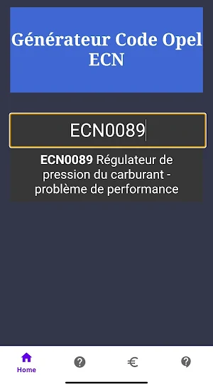 Data ECN Opel Screenshot 1