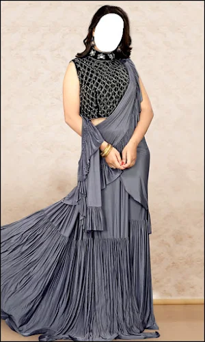 Women Fashion Ruffle Sarees Screenshot 0
