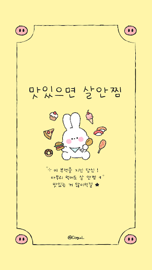 카카오톡 테마 - 살안찌는부적 바니_2 Screenshot 0