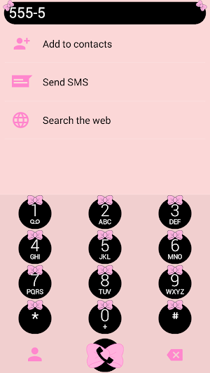 Dialer Ribbon Pink Pastel Theme Screenshot 2