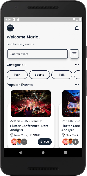 Event Pro: flutter app ui kit Screenshot 2