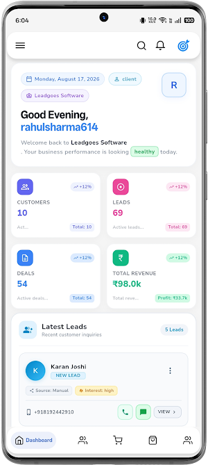 LeadGoes – AI CRM Screenshot 0