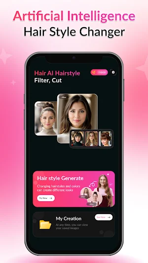 AI Hairstyle Try On: Color Cut Screenshot 3