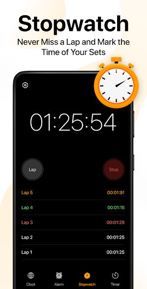 Alarm Clock- Stopwatch & Timer Screenshot 3