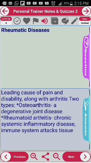 Personal Trainer  4300 Notes, Concepts & Quizzes Screenshot 3