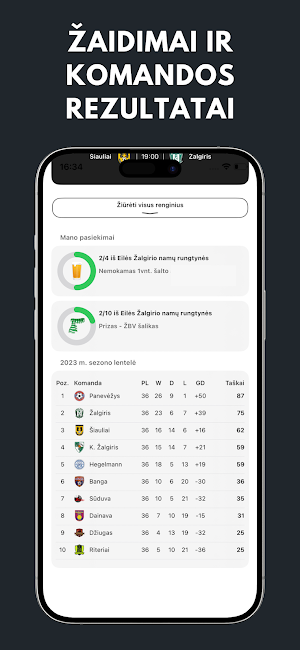 Žaliai Baltas Vilnius Screenshot 2