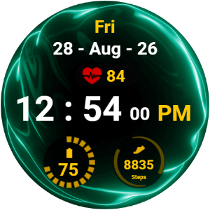 Fluid Turquoise Watch Face Screenshot 0
