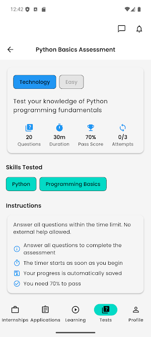 QuizyFy - An Internship App Screenshot 3