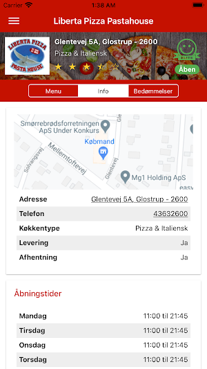 Liberta Pizza Pastahouse Screenshot 1