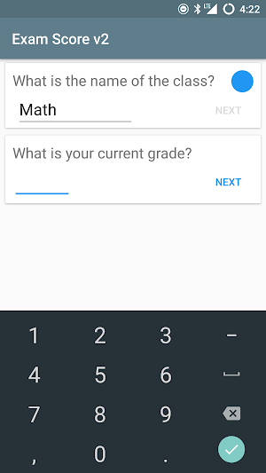 Exam Score Calculator Screenshot 1