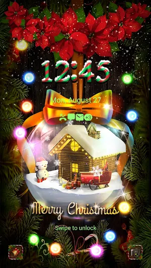 Christmas Snow Ball- Wallpaper Screenshot 1