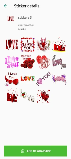 Cute Love Stickers - WASticker Screenshot 1