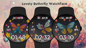 Lovely Butterfly WatchFace Screenshot 3