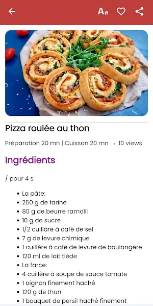 Recettes de Pizza - Hors Ligne Screenshot 3