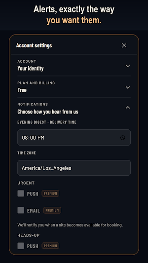 Dibs on Dirt: Campsite Alerts Screenshot 2