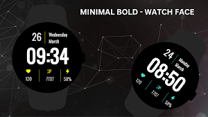 Minimal BOLD - Watch Face Screenshot 1