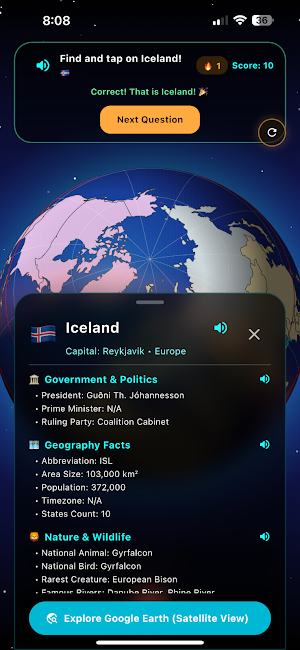 GlobeQuest - Geography Quiz Screenshot 3