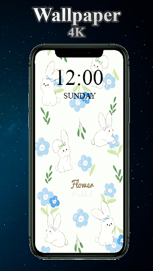 Cute Rabbit 4K Wallpaper 2023 Screenshot 0
