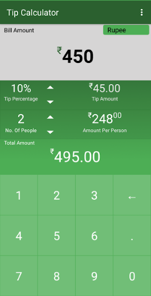 Easy Tip Calculator Screenshot 0