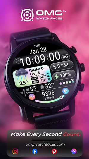 OMG 101 Weather Watch Face Screenshot 3