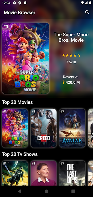 Movie Browser Screenshot 0