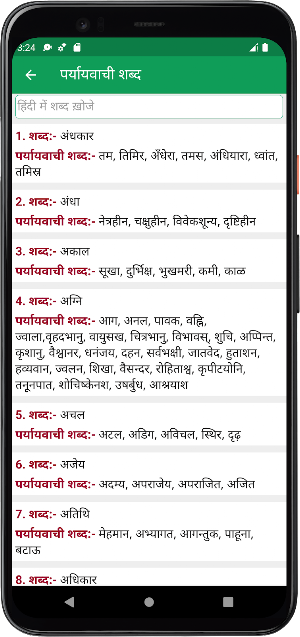 पर्यायवाची शब्द (Synonyms) Screenshot 1