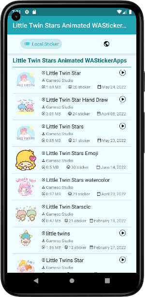 Little Twin Star WASticker GIF Screenshot 0