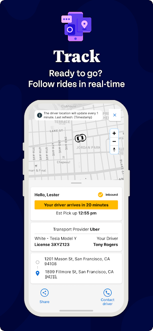 MySafeRide - Manage your rides Screenshot 2