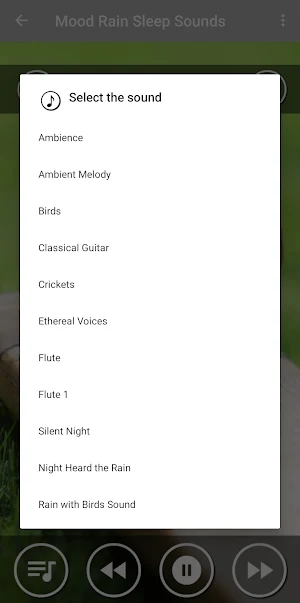 Mood Rain Relaxing Sleep Sound Screenshot 1
