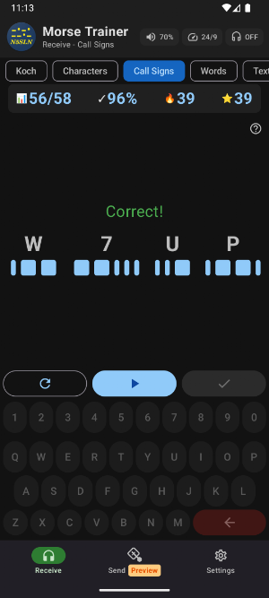 N5SLN Morse Trainer — Learn CW Screenshot 1