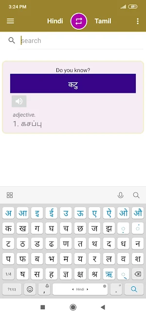 Tamil Hindi Dictionary Screenshot 3