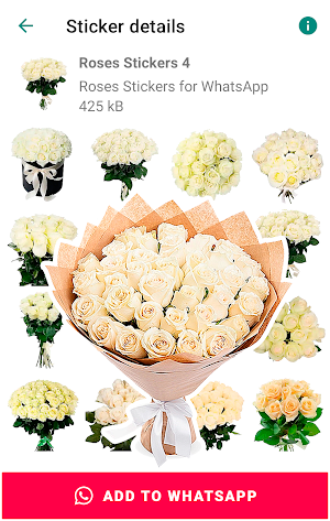 Roses stickers for WhatsApp Screenshot 1