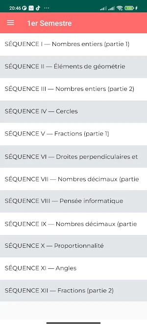cours de maths 6eme collège Screenshot 0