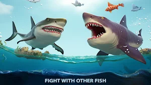 Angry White Shark Hunting Game Screenshot 2