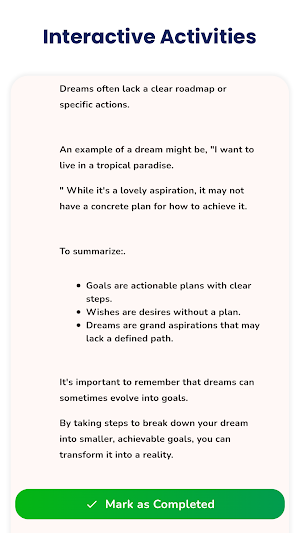 Goal Setting and Achievement Screenshot 2