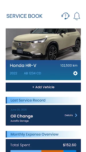 Win Service Car Book Screenshot 1