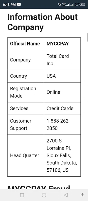 My CC Pay Screenshot 2