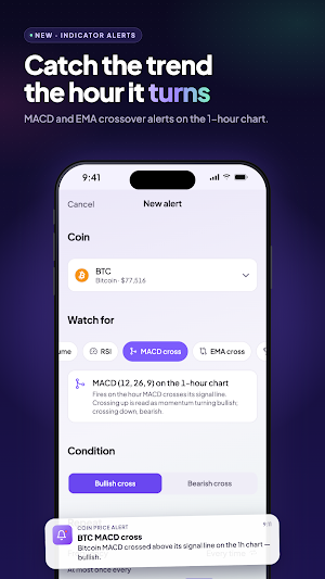 Crypto Alerts: Coin Price App Screenshot 1