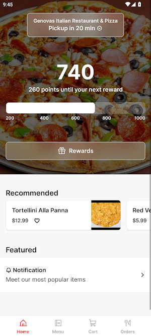 Genovas Italian Restaurant Screenshot 0