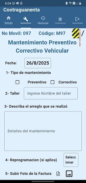 Cootraguanenta Preoperacional Screenshot 1