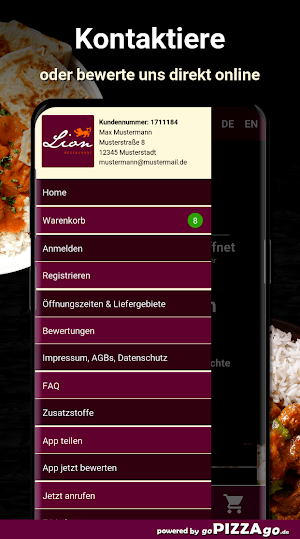 Lion Restaurant Höxter Screenshot 2