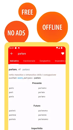 Italian Verb App Screenshot 2