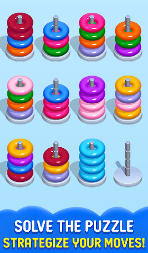 Hoop Sort Stack Puzzle - Color Sort - Stack Sort Screenshot 2