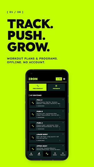 IRON: Workout Plans & Gym Log Screenshot 0