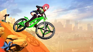 Tricky Fearless BMX Track Stunts Racing 3D Screenshot 0