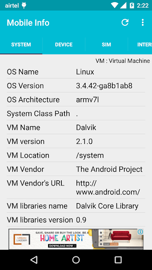 Mobile Information Screenshot 0