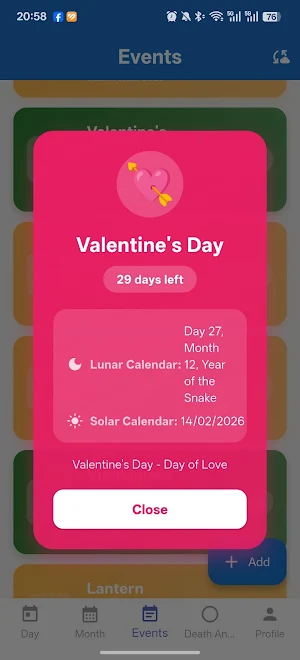MyLunar - Calendar & Events Screenshot 3