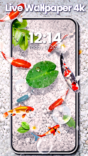 Koi Fish Live Wallpaper 4k Screenshot 1
